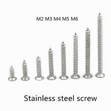 10/20pcs Screws 304 Stainless Steel M2 M3 M4 M5 M6 Hard Self-tapping Wall Screw Countersunk Head Nail Miniature Wood Fasteners 2024 - buy cheap