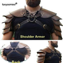 Armadura de ombro vintage para homens adultos, cavaleiro samurai, articulações de cavaleiro, fantasia de guerreiro viking, vintage, para cosplay 2024 - compre barato