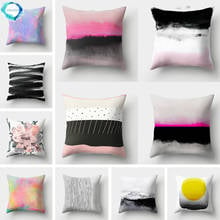 Abstract Multicolor Oil Painting Polyester Throw Waist Decorative Pillow Cover Home Sofa Square Cushion Cover Pillowcase 45X45CM 2024 - buy cheap