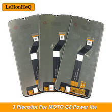 3 peças/lote lcd para motorola moto g8 power lite display lcd tela de toque digitador assembléia substituição 2024 - compre barato