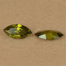 AAAAA 2x4mm Marquise Shape Cut Peridot Olive green color Synthetic Cubic Zirconia Stone Loose CZ Zircon Gems Beads For Jewelry 2024 - buy cheap