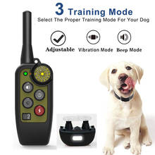 Coleira de treinamento para cachorro 4 em 1, à prova d'água, recarregável, controle remoto, vibração, modo de som led, prevenção de latidos, suprimentos para cães de estimação 2024 - compre barato