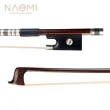 NAOMI Advanced 4/4 Violin/Fiddle Bow Grid Carbon Fiber Bow White Mongolia Horsehair Sheepskin Grip Ebony Frog Durable Use 2024 - buy cheap