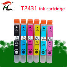 Cartucho de tinta para impressora epson, tinta completa 24xl t2431 2431xl para impressora epson expressão foto xp55, xp750, xp760, xp850, xp860, xp950, xp960 2024 - compre barato