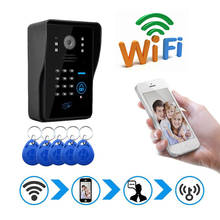 Дверной Звонок IP с Wi-Fi, беспроводная видеокамера, домофон, телефон с паролем, поддержка RFID, IOS или Android 2024 - купить недорого