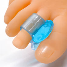 2 uds azul suave juanete Bola de Gel de silicona separador de dedos de los pies Hallux Valgus el Corrector de pie herramienta de cuidado 2024 - compra barato