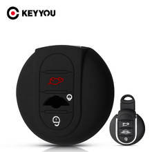 Keyyou-capa de silicone para chave de carro, 10x2, botões para bmw mini cooper s, jcw, one + f54, f55, f56, f57, f60, 2014, 2015 2024 - compre barato