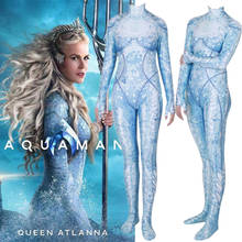 Women Kids Aquaman Queen Atlanna Cosplay Costume Zentai Bodysuit Suit Jumpsuits 2024 - buy cheap