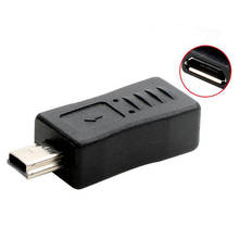 1 pc preto micro usb fêmea para mini usb adaptador masculino v3 para v8 carregador conversor adaptador 5pin 2024 - compre barato