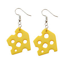 New Fashion Yellow Cheese Acrylic Dangle Earrings Hollow Geometric Triangle Drop Earrings For Women Earring Party Jewelry Gifts 2024 - buy cheap