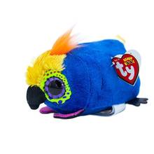 Ty Beanie Boos ojos grandes 4 "10 cm apilable loro azul limpieza de pantalla felpa guisante lindo Animal muñeca juguetes encantador niños niñas regalo 2024 - compra barato