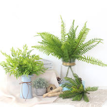 Verde plantas artificiais grama grama de água plástico flor eucalipto gress folhas planta do falso para o casamento decoração de casa 2024 - compre barato
