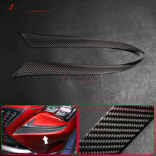 Real Carbon Fiber Front Headlight Eyebrow Cover Trim For Lexus RC RC200t RC300 RC350 RC F SPORT 2015+ Accessories 2024 - buy cheap