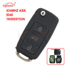 Kigoauto 1KO959753N Flip key HU66 3 button 434MHZ ASK ID48 for VW Jetta Passat 50W 1KO 959 753 N  Remote key 2024 - buy cheap