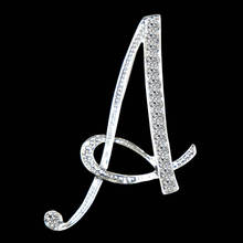 New Rhinestone Crystal Brooch Initial Letter Brooch A-Z 26 Lapel Pins and Brooches Clip Name Jewelry For Women Men Wedding Gifts 2024 - buy cheap
