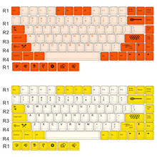 84 teclas abelha/carbono pbt corante sublimação tampões chaves cherry perfil keycap para keycool 84 teclado mecânico com chaves adicionais 2024 - compre barato