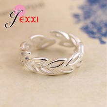 Original Leaf Leaves Rings for Women S925 Sterling Silver Fashion Open Adjustable Party Ring Temperament Elegance Accessories 2024 - buy cheap