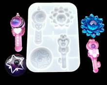 Varita de Hada de resina epoxi, espejo mágico de princesa, molde de silicona, juguetes para niños, accesorios de joyería 2024 - compra barato