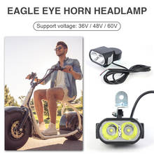 E-Bike LED Headlight 36V 48V 60V Electric Bicycle Light flashlight Scooter Horn Front Cycling Accessories 2024 - buy cheap