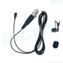 Microfone de lapela preto wms20, microfone de lapela para akg samson beltpack mini 3 pinos omnidirecional 2024 - compre barato