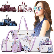 2022 Women's Shoulder Bag Women's Handbag 6 Piece Set of Chinese Style Leather Bags Clutch Wallet Composite Bag Crossbody 2024 - buy cheap