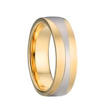 Уникальные мужские Желтое золото Заполненные Кольца для мужчин ювелирные изделия 7 мм годовщина Брак Свадьба пара палец кольца мужские союзы 2024 - купить недорого