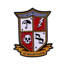The Umbrella Academy Soft Enamel Pin School Uniform Crest Badge Rain Skull Logo Brooch Perfect Gift for Comics and TV Show Fans 2024 - buy cheap