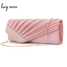 Luxy Moon-Bolso de mano rosa para mujer, Cartera de boda de lujo, elegante, de hombro, de noche, de cristal, para fiesta, ZD1458 2024 - compra barato