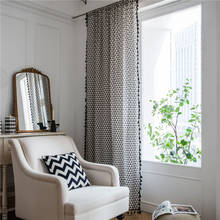 Geometric Printing Cotton Linen Tassels Curtain Home Office Window Decoration Supplies 2024 - buy cheap