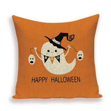 Fundas de cojines de feliz Halloween, fundas de almohada con diseño de Calavera, truco o trato, sofá cama, fantasma de calabaza, decoración de mesa, Mariage, Sierkussen 2024 - compra barato