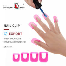 Spill-Proof Manicure Protector Tools Reusable Soft Plastic Nail Polish Stencil 26Pcs 10 Sizes 2024 - buy cheap