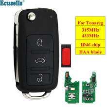 4 Buttons Keyless entry Fob 3+1 Buttons 315MHz 433MHz Flip Remote Key for VW for Volkswagen for Touareg 2002-2010 with ID46 Chip 2024 - buy cheap
