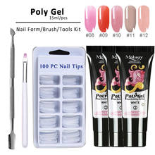 Drop Shipping 4pcs/set Poly Nail Gel Kit Quick Building Gel Nail Polish For Nails Extensions Hard Gel Poly Nail Gel Kit Manicure 2024 - buy cheap