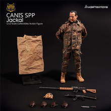 Figura de acción de soldado masculino Jackal, muñeco en Stock, escala 1/12, serie V00011, escala 1:12 para colección 2024 - compra barato
