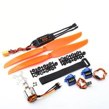 Motor sem escova a2217 2217 1100kv/1250kv/2300kv, + 40a esc + sg90 servo + 6040/8060/1060 adereços para asa de fixação de alta velocidade rc 2024 - compre barato