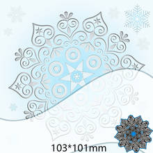 103*101 мм полые снежинки новые металлические режущие штампы трафареты для DIY бумажные карточки для скрапбукинга ремесло изготовление Ремесло Украшение 2024 - купить недорого