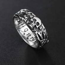 Stainless Steel Men Rings Domineering Skull Devil Punk Gothic Simple for Biker Male Boy Jewelry Creativity Gift Wholesale OSR324 2024 - buy cheap