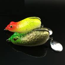 Fishing lure soft isca frog 15g 6cm 3d augen silicone bait fishing hook isca artificial lote crankbait with spoon fishing tackle 2024 - buy cheap