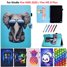 For Amazon Fire HD 8 Case 2020 Lovely Panda PU Leather Wallet Stand Tablet Cover For Kindle HD8 Plus HD 8 2020 Case Funda + Pen 2024 - buy cheap