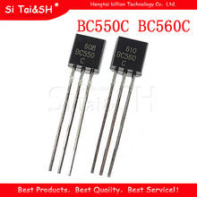 Транзистор BC550C + BC560C, 50 шт., транзистор BC550 BC560 TO92 DIP-3 45 в 0,1a TO-92, новый оригинальный 2024 - купить недорого