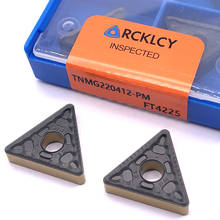 10pcs RCKLCY Carbide Inserts TMMG220412 PM FT4225 High Quality External Turning Tool Carbide Insert Lathe Tool Rest 2024 - buy cheap