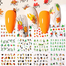 12 видов стилей Harunouta ногтей Водные Наклейки с кленовыми листьями Геометрические линии для ногтей наклейки для воды слайдер для украшения ногтей Обертывания 2024 - купить недорого