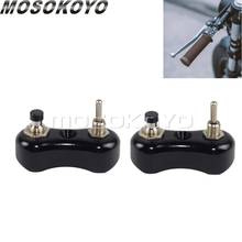 2pcs Cafe Racer Mini Switch 7/8" & 1" Switch Button Block Push-On Toggle Switches for Chopper Bobber Triumph Scrambler Universal 2024 - buy cheap