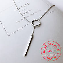Joyería de plata de ley 925 Vintage, tira circular, cadena larga, colgantes y collares, gargantilla de plata esterlina 2024 - compra barato