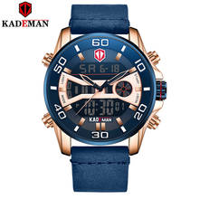 2020 KADEMAN Men's Fashion Sport Watches Men Quartz Analog Date Clock Leather Military Waterproof Wrist Watch Relogio Masculino 2024 - buy cheap