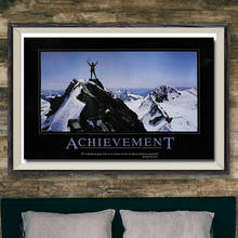 115 ACHIEVEMENT - Motivational Quotes Wall Silk Cloth Poster Art Decoration Gift 2024 - buy cheap