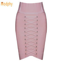 2021 New Women Summer Lace Up Hollow Out Reserve V Sexy Elastic Mini Pencil Brand Quality Rayon HL Bandage Skirt Drop Ship HL800 2024 - buy cheap