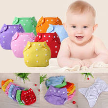 Pañales reutilizables con estampado de lunares para bebés, bragas ajustables, de tela lavable, Unisex, a la moda, # p4 2024 - compra barato