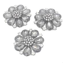 46mm Vintage Crystal Flatback Brooches Jewelry For Women Wedding Decoration DIY Rhinestone Broches Clothes Metal Flower Brooches 2024 - buy cheap