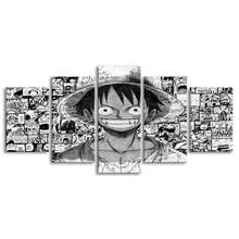 5P Anime Manga Character Luffy Picture Home Decor Nordic Canvas Painting Wall Art Posters and Print 2024 - buy cheap